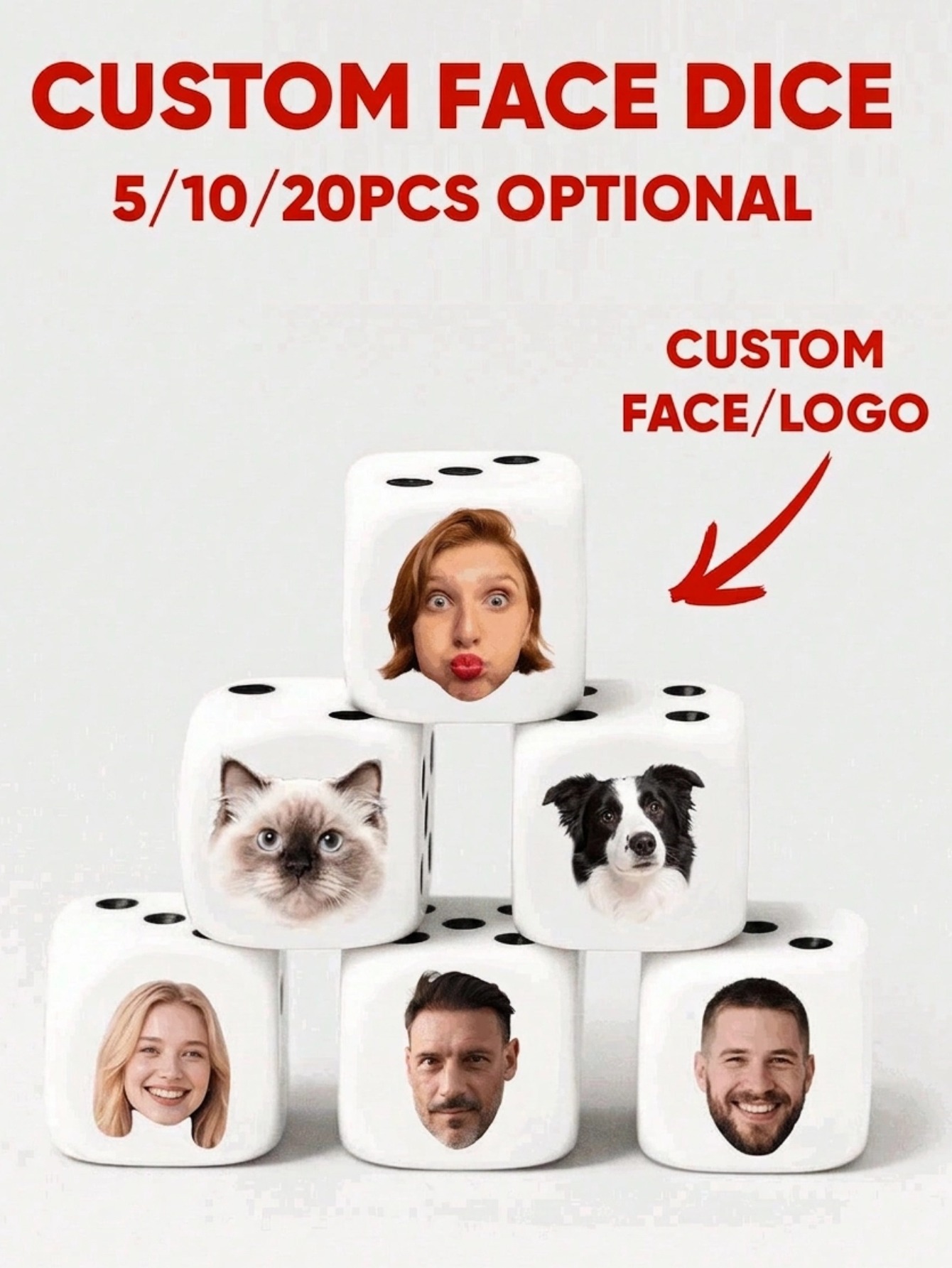 Dados Personalizados con Caras - Party Games Christmas reseña y precio